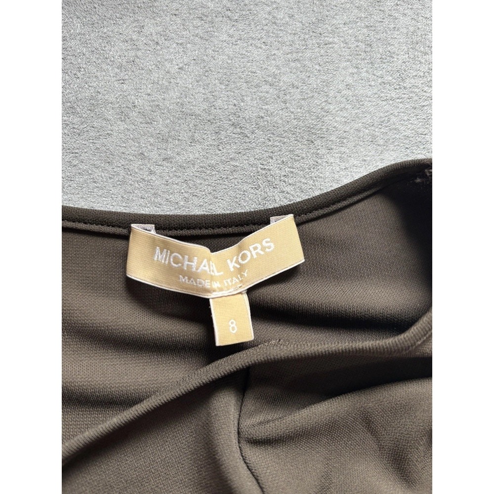 Michael Kors Collection Italy Womens Brown Dolman Sleeve Dress Sz 8 Luxe Minimal - Picture 3 of 13